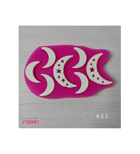 YY0047 Yedili Hilal Ay Silikon Kalıp