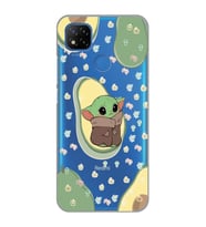Redmi 9C / Redmi 10A Uyumlu Baby Yoda Desenli Şeffaf Telefon Kılıfı