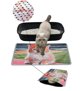 Kedi Kumu Paspası, Kedi Tuvaleti Paspası, Dijital Baskılı Kedi Paspası, 40*60