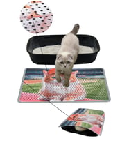 Kedi Kumu Paspası, Kedi Tuvaleti Paspası, Dijital Baskılı Kedi Paspası, 40*60
