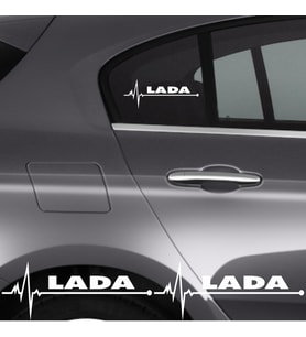 Lada Kalina İçin Uyumlu Aksesuar Oto Ritim Sticker 2 Adet 20*9 Cm