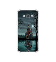 PrintiFy Samsung Galaxy J7 ile Uyumlu Simya Serisi Gölge Ve Cam Tasarımlı Uv Baskılı Köşe Korumalı Antişok Kılıf