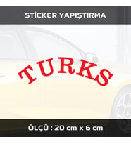 türk kırmızı yazı etiket sticker - 2 adet çıkartma araba motosiklet kask atv tablet pc buzdolabı otomobil bilgisayar uyumlu