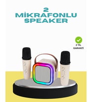 LED LED'li Taşınabilir Karaoke Hoparlör – USB & AUX Girişli