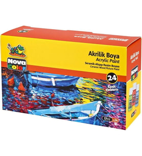 NOVA COLOR NC-2009 AKRİLİK BOYA SETİ 17ml 24 RENK