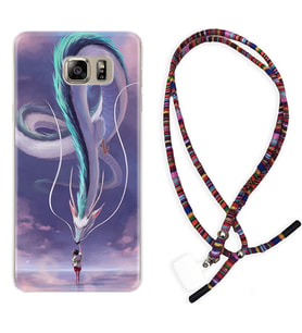 Samsung S7 Edge S20 Fe Plus Ultra S21 S22 Kılıf Boyun Asklı Rasta Silikon Kız ve Ejderha 1742