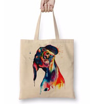 Dog Dog Köpek Pug Bez Çanta Uzun Saplı