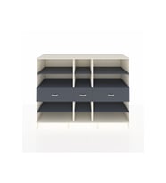 Kronos Dolap 9 Raflı 3 Çekmeceli  220x59x163 Aytaşı-Antrasit
