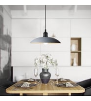 Rsylight Retro Metal Dekoratif Gri Rustik Tekli Sarkıt Avize Çap 35 cm