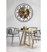 Bilge Retro Tasarımlı Duvar Saati 35 X 35 Cm (Baskılı)