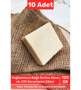 #sabun %100 Doğal Güzel Kokulu El Yüz Saç Cilt Vücut Orijinal Eşek Sütlü Sabunu 120g - 10 Adet