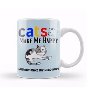 Funny Cat Lover Gifts For   Men Kids Kupa Bardak Porselen