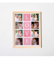 Stüdyo 14 Kişiye Özel 8 Fotoğraflı LOVE Kolaj Çerçeveli Tablo -Sevgiliye Hediye - Yıldönümü Hediyesi