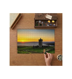 Doolin,İrlanda-Kale Tasarımı 240 parça Ahşap Puzzle Ahşap Kutuda MP00887