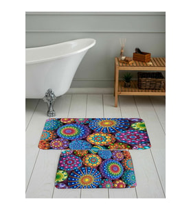 Eliana Home Baskılı 2'li Banyo Paspas Takımı RVG5080