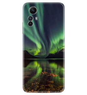 Xiaomi Redmi Note 12S Kılıf Resimli Desenli Baskılı Silikon Kuzey Işıkları 1327
