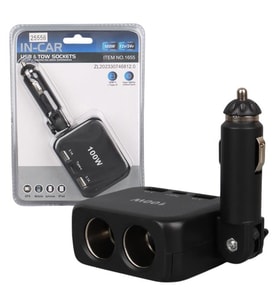 Olesson 1655 12-24V TYPE-C + Çift USB-A Girişli 100W 2 Li Araç Çakmak Çoklayıcı