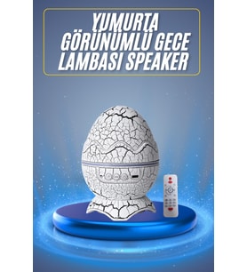 Bluetooth Hoparlör Dinozor Yumurtası Gece Masa Lambası Projektör