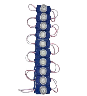 10 Adet 12 Volt 1.5 Watt Tek Lensli Turkuaz 3030 Led Modül IP65