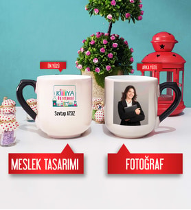 Kimya Öğretmeni Kupa Bardak Oval Sihirli Fotoğraflı