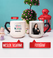 Kimya Öğretmeni Kupa Bardak Oval Sihirli Fotoğraflı