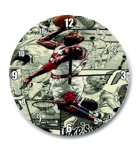 Cakatablo Çoklu Michael Jordan Görseli Duvar Saati