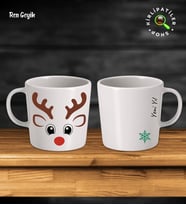 KirliPatiler Taş Kupa Fincan Üzeri Yeni Yıl Noel Baskılı (Model 13)