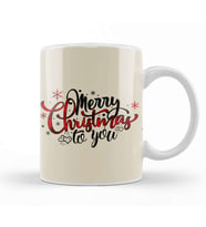 Yılbaşı Yeni Yıl Konseptli Merry Christmas To You Kupa Bardak Porselen