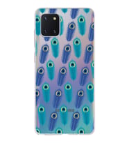 PrintiFy Samsung Galaxy Note 10 Lite ile Uyumlu 1mm Slim Fit Nazar Boncuğu 4 Baskılı Şeffaf  Kılıf