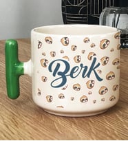 Kişiye Özel Tembel Hayvan Sloth Desenli Hediye T Kupa Bardak İsimli İsim Yazılı (Yeşil)
