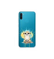 Samsung Galaxy M11 ile Uyumlu Splash Mirket Tasarımlı Şeffaf Silikon Kılıf