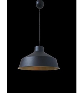 Retro Metal Siyah Dekoratif Siyah İçi Gold Kafe Mutfak Avize Çap:30 cm