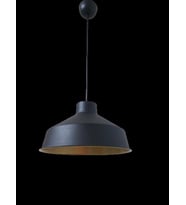 Retro Metal Siyah Dekoratif Siyah İçi Gold Kafe Mutfak Avize Çap:30 cm