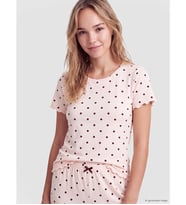 LCW DREAM Pembe Puantiyeli Kadın Pijama Takım
