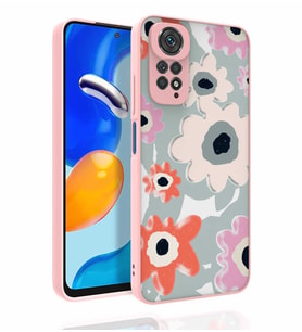 Xiaomi Redmi Note 11 Global Uyumlu Kılıf Desenli Kamera Korumalı Parlak Zore Nora Kapak