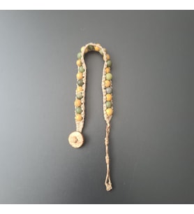 Yeşim Taşı ve Bambu Jasper Doğaltaş İpli Bileklik Doğal Taş (YeBa)