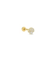 14 Ayar Altın Taşlı Leda Tragus Küpe