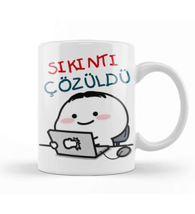 Sıkıntı Çözüldü Komik Kupa Bardak Porselen