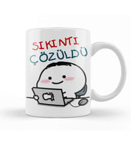 Sıkıntı Çözüldü Komik Kupa Bardak Porselen