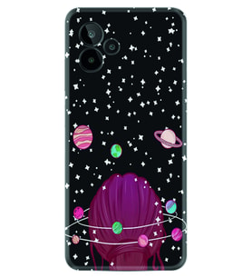 General Mobile GM 24 Pro Kılıf Resimli Desenli Baskılı Silikon Space Woman 1311