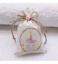 Hayaller Dükkanı 30 Adet Unicorn Baskılı Lavanta Kesesi Bebek Hediyesi, Bebek Mevlüt Hediyesi, Bebek Şekeri