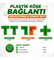 Plastik Köşe Bağlantı Birleştirme ve Gönye Aparatı