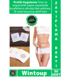 #ZayıflamaBandı Yeni Doğal Bitkisel Metabolizma Hızlandırıcı Bölgesel Zayıflama Göbek Bandı 30 Adet