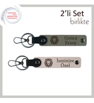 Aslan Temalı Minimalist Tasarım, Erkek Tarzına Uygun Kişisel Anahtarlık, Kül Gri-Pudra
