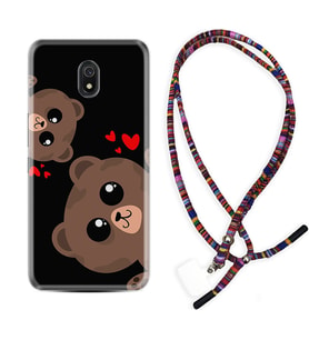 Xiaomi Redmi 8A 8 Pro 9C 9T 10C 11T Pro Kılıf Boyun Asklı Rasta Silikon Love Animals 1780