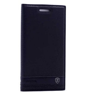 Zore Vibe S1 ile Uyumlu Elite Serisi Kapaklı Kılıf Siyah