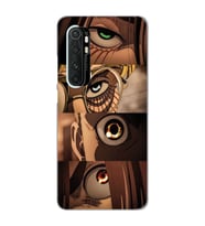 Xiaomi Mi Note 10 LITE Uyumlu Attack On Titan Tasarımlı Şeffaf Telefon Kılıfı