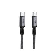 Echorin Veri Aktarım Kablosu 20V5A, Type C'Den Type C'Ye, 100W, Çift Kat Örgülü (Gri, 2 Metre)