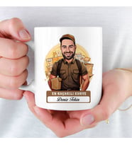 En Başarılı Erkek Kurye Karikatürlü Kupa Bardak
