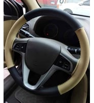 VW Transporter T6-T7 Uyumlu Direksiyon Kılıfı Dikme İki Renk Bej Siyah